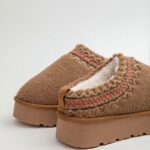 Moteriškos šlepetės Teddy Camel – rudos spalvos su kailiuku