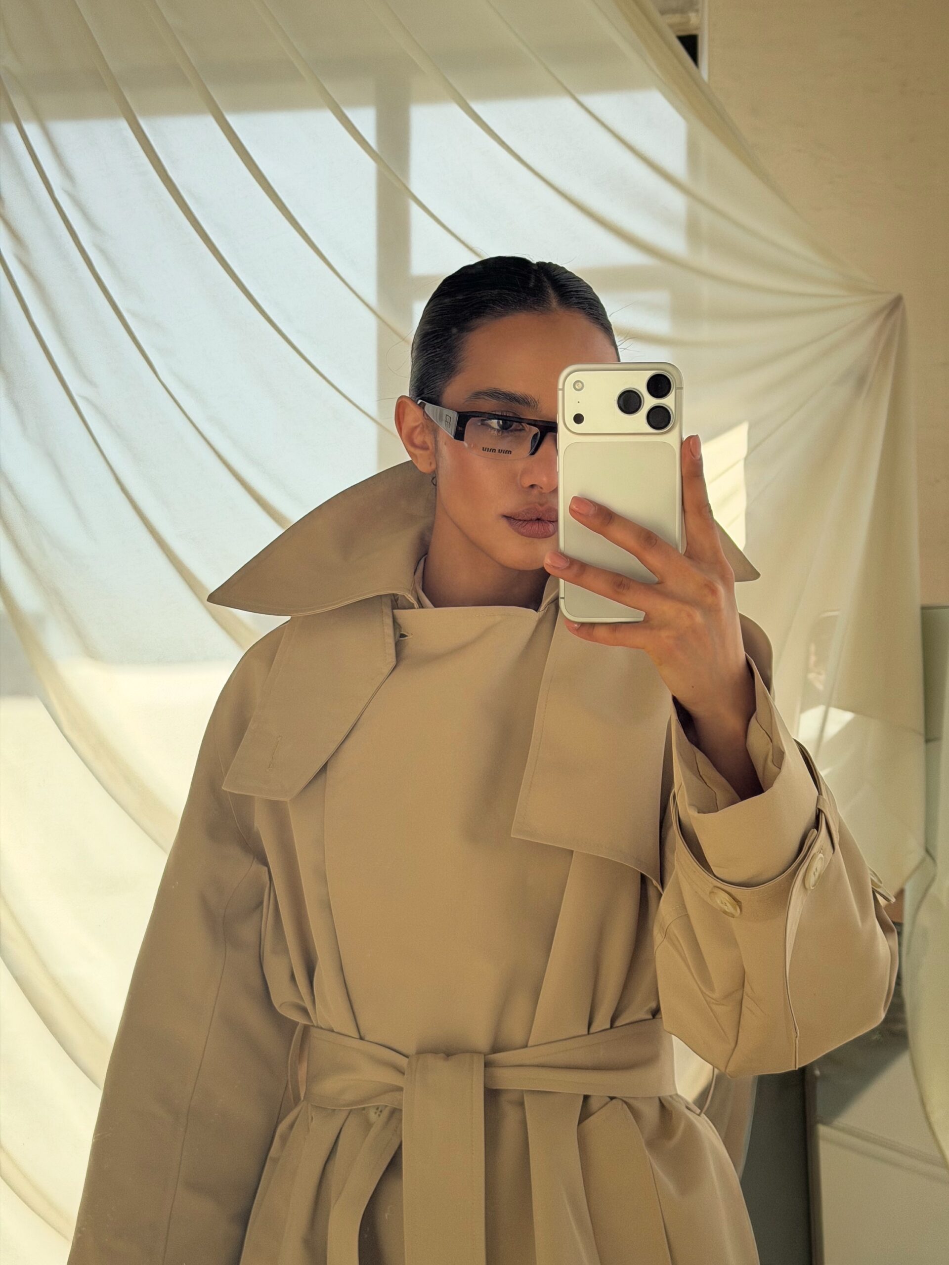 Smėlio spalvos paltas premium kokybės - Image 2