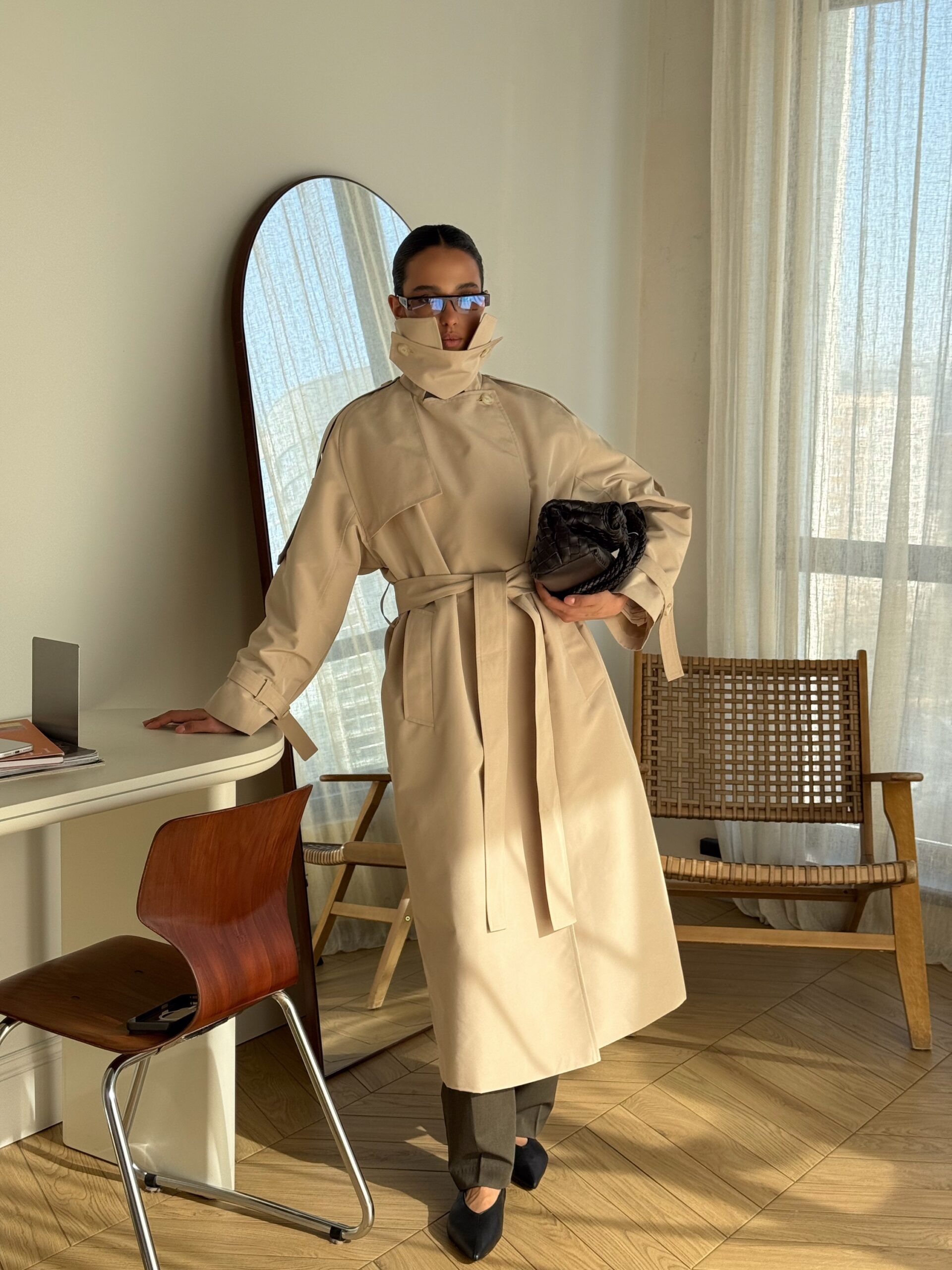 Smėlio spalvos paltas premium kokybės - Image 9