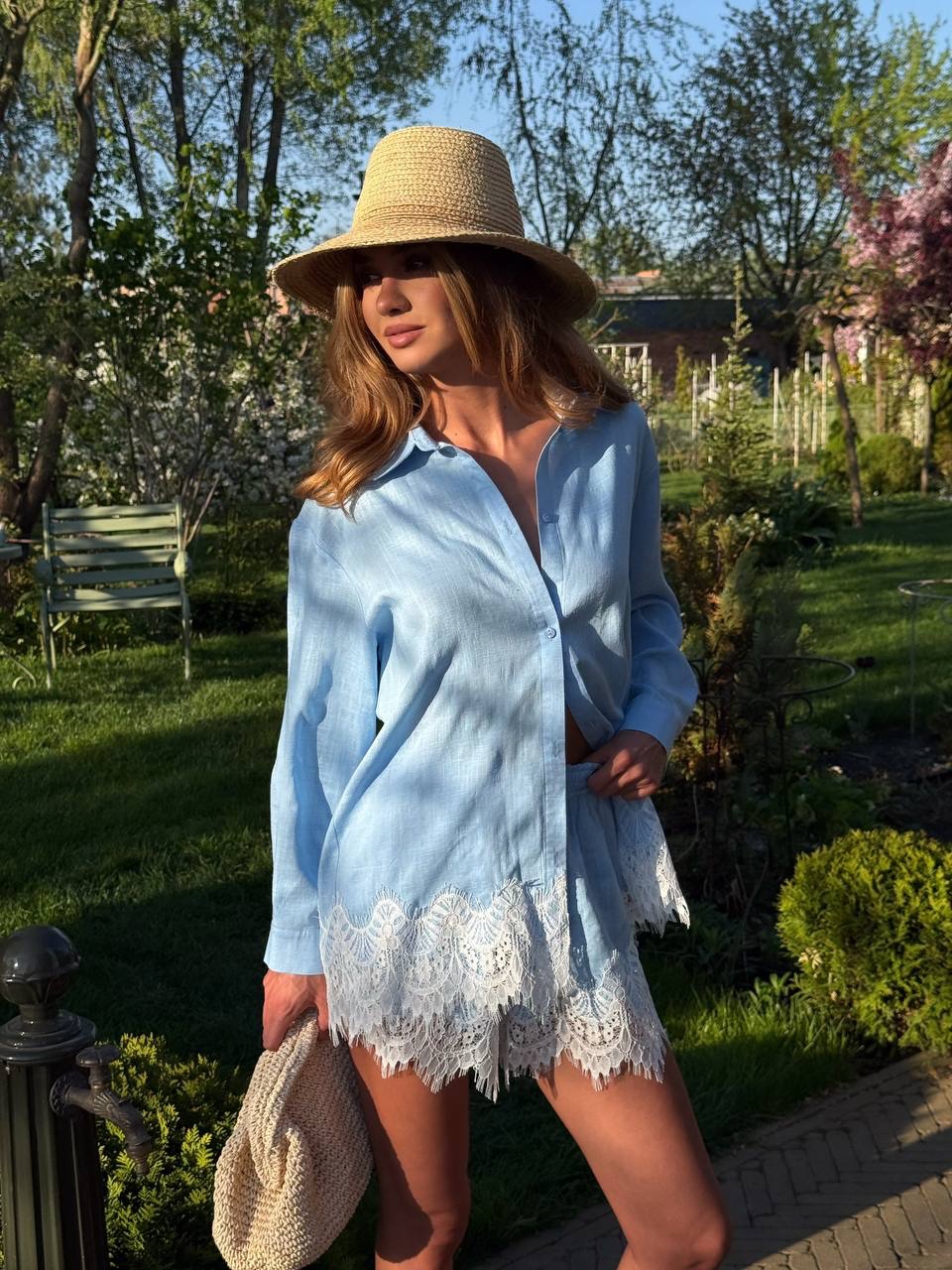 Lininis Komplektas Liana Blue Lace - Image 8